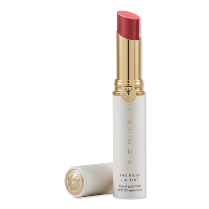 The Kissu Lip Tint SPF 25 Tinted Lip Sunscreen from TATCHA is a creamy, hydrating, and buildable lip sunscreen. Silk protein & botanical lanolin moisturize and soften lips as UV filters prevent photoaging.