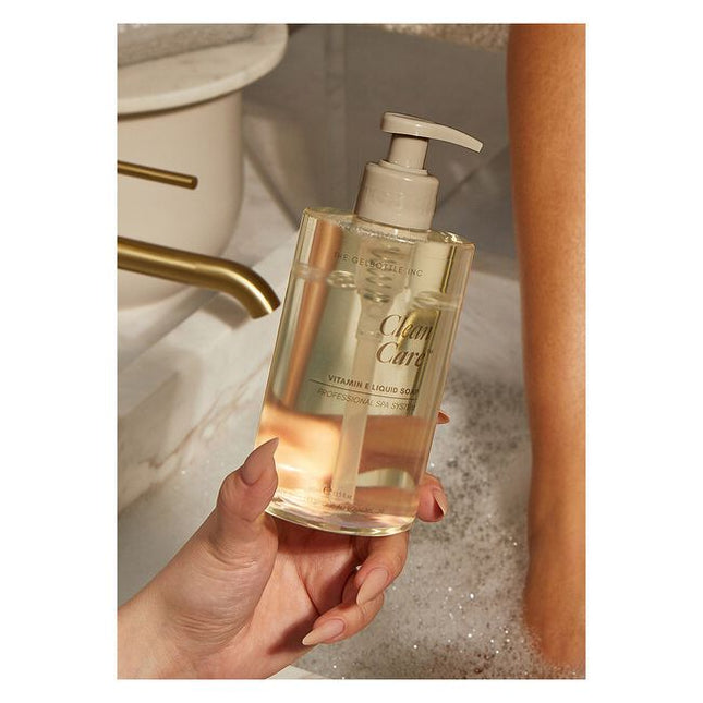 Cleanse. Recharge. Hydrate.

Clean Care is TGB's luxurious hand and body wash that will elevate your treatments. Enriched with Vitamin E to lock in moisture, leaving skin feeling soft and supple.

Infused with floral woody botanical oils, our Gardenia-scented hand wash offers your clients pure indulgence.

Our multi-purpose hand and body wash is ideal to add a layer of luxury to mani-pedi treatments.

