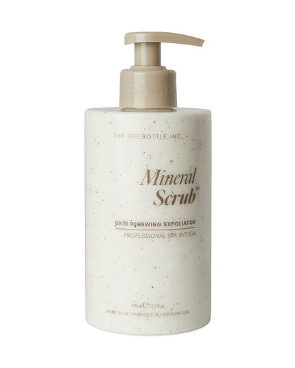 Mineral Scrub™ is a renewing body exfoliator that refreshes dull skin with our all-natural and polishing blend of Silica Mineral, Olive Stone and Coconut Husk.

Calming Jasmine and Cedarwood essential oils and Oud add a luxurious scent to your treatments offering a moment of indulgence for your clients.

Antioxidant-rich Vitamin E and Almond Oil reveal a silky-smooth finish.

93%* of users said their skin felt exfoliated after using Mineral Scrub™.

*Based on an independent, external trial with 23 people.