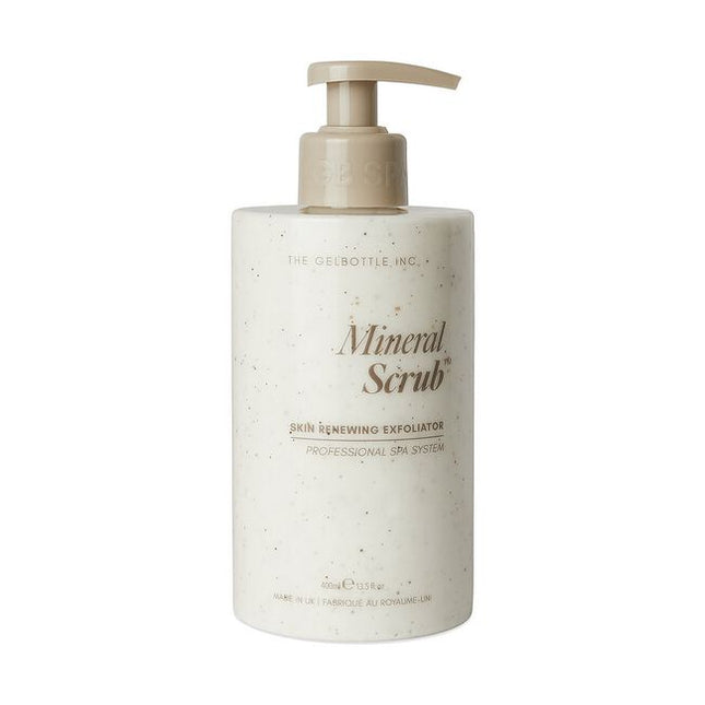 Mineral Scrub™ is a renewing body exfoliator that refreshes dull skin with our all-natural and polishing blend of Silica Mineral, Olive Stone and Coconut Husk.

Calming Jasmine and Cedarwood essential oils and Oud add a luxurious scent to your treatments offering a moment of indulgence for your clients.

Antioxidant-rich Vitamin E and Almond Oil reveal a silky-smooth finish.

93%* of users said their skin felt exfoliated after using Mineral Scrub™.

*Based on an independent, external trial with 23 people.