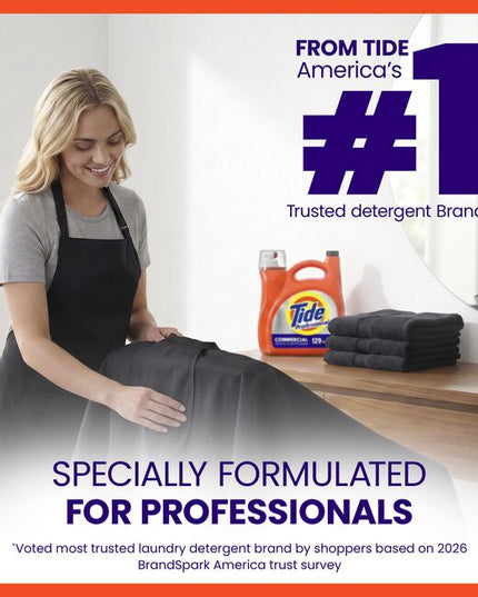 As a salon owner or professional, you understand the importance of a clean and inviting environment. Discover Tide Professional, a laundry solution specifically formulated for pros from America's #1 Trusted Laundry Detergent Brand*. From client towels to styling capes and colored aprons, Tide Professional is formulated to help remove salon stains in one wash, maintaining the quality of your textiles and enabling a fresh, professional atmosphere for your clients.