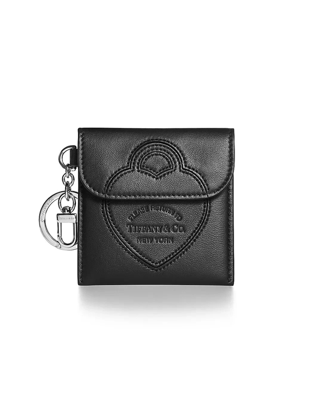 Tiffany & Co. - Return to Tiffany Pouch Bag Charm Black Leather