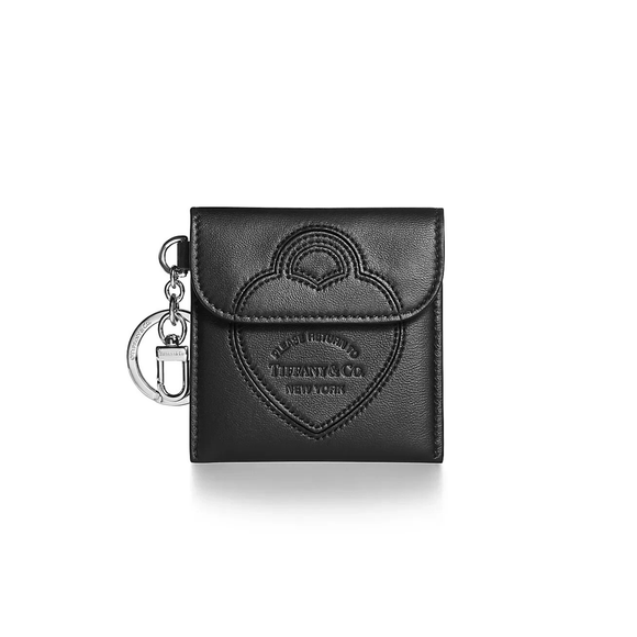 Tiffany & Co. - Return to Tiffany Pouch Bag Charm Black Leather