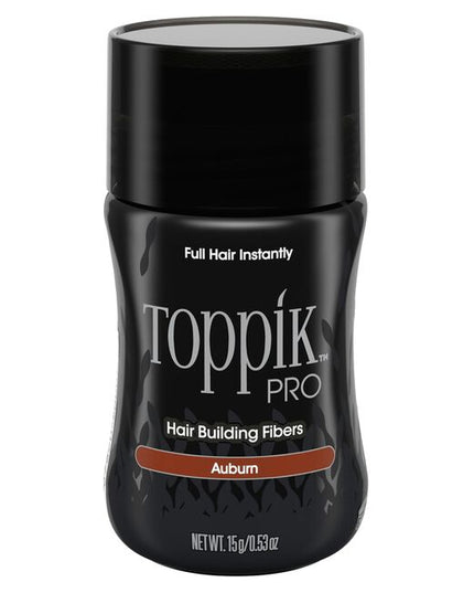 Toppik™ PRO is made of colored Keratin protein. Toppik™ PRO Fibers blend undetectably with existing hair, instantly making it look full and thick.