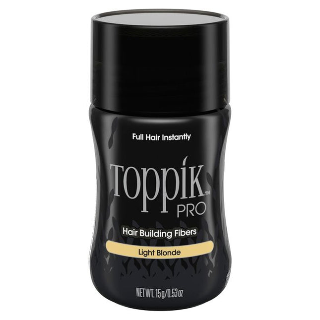 Toppik™ PRO is made of colored Keratin protein. Toppik™ PRO Fibers blend undetectably with existing hair, instantly making it look full and thick.