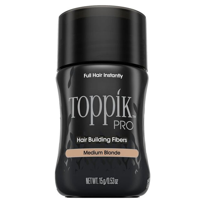 Toppik™ PRO is made of colored Keratin protein. Toppik™ PRO Fibers blend undetectably with existing hair, instantly making it look full and thick.