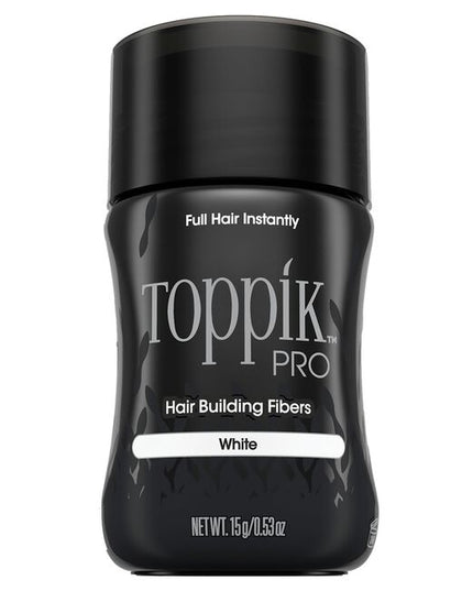 Toppik™ PRO is made of colored Keratin protein. Toppik™ PRO Fibers blend undetectably with existing hair, instantly making it look full and thick.
