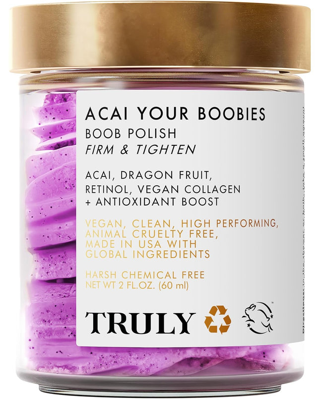 Perk up your pair with Acai Your Boobies polish! Designed to smoothen skin and nips while also targeting the appearance of stretch marks and fine lines.