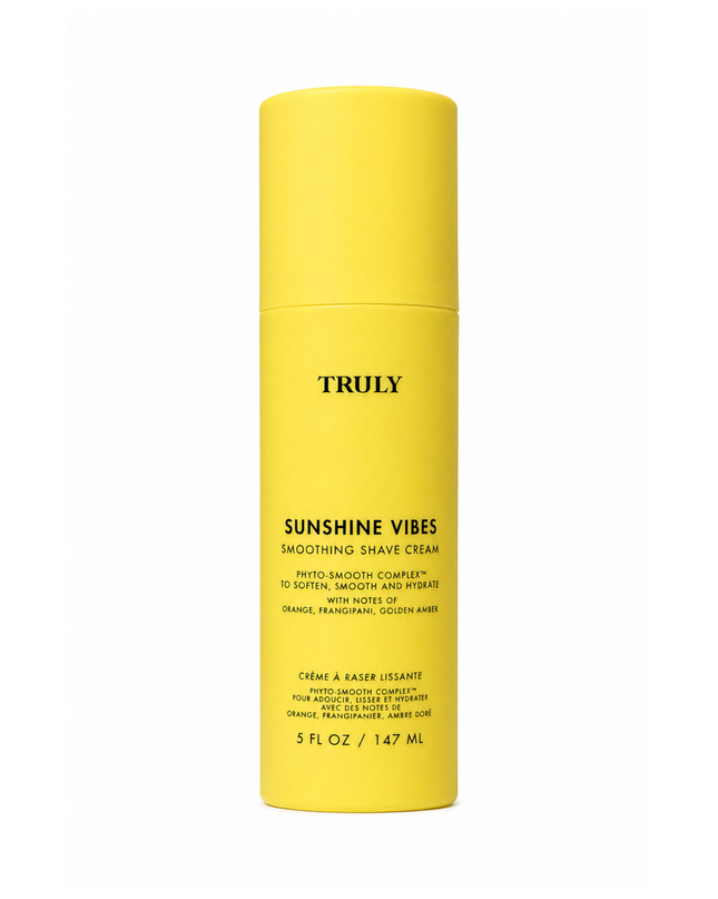 Bring sunshine to your shave routine with Truly Beauty Sunshine Vibes Smoothing Shave Cream — an ultra-creamy formula designed to deliver a close, smooth shave while keeping your skin soft, hydrated, and irritation-free.