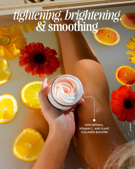 Buff your way to a smoother, brighter bod with our fluffy whipped polish. Helps to restore skin’s elasticity, giving skin a firmer feel and appearance.