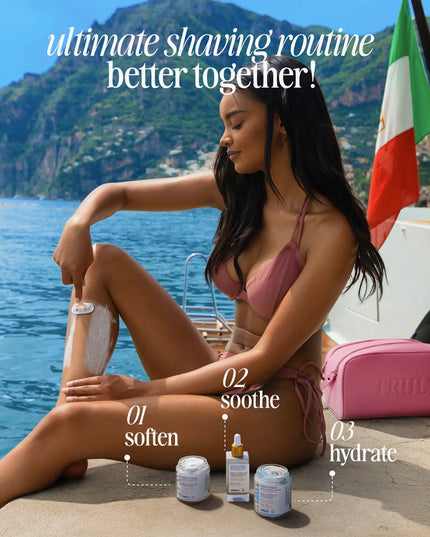 A luxurious after-shave serum that helps soothe skin.