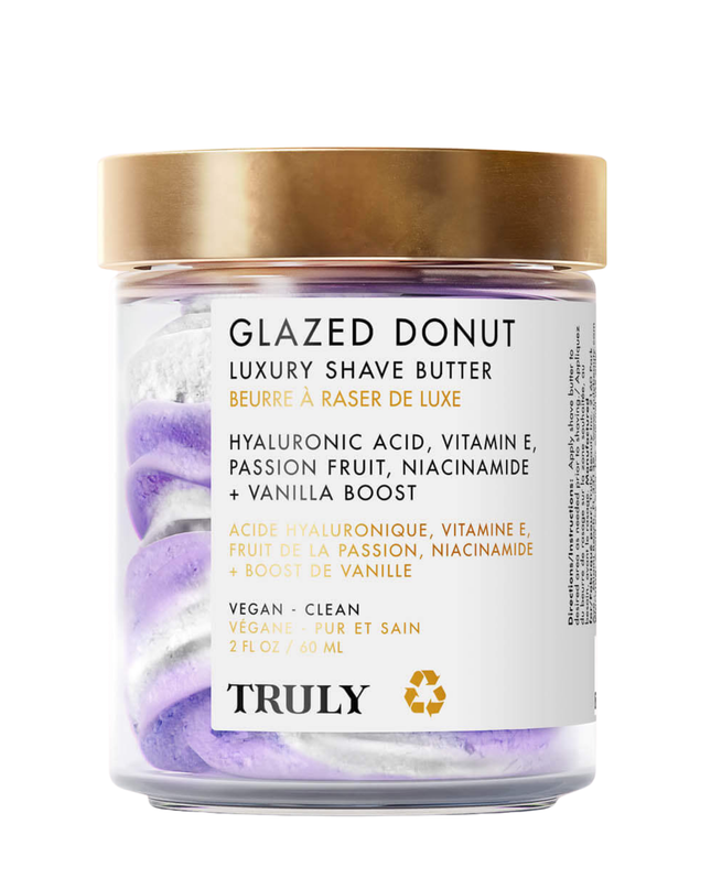 Get smooth, lustrous skin with our new Glazed Donut Whipped Shave Butter. This ultra-rich, hydrating formula softens hair for maximum glide and creates a buttery moisture barrier to protect against razor burn and bumps. Loaded with hyaluronic acid and niacinamide, it’s perfect for dry, easily irritated skin.