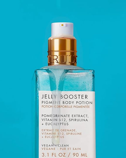 Jelly Booster Pigment Serum is an advanced formula of pomegranate extract and vitamin B12 to boost collagen production, spur skin cell regeneration, and improve the appearance of dark spots, hyperpigmentation, and acne scars.
