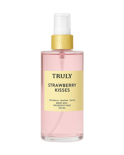 Indulge in the irresistible sweetness of Strawberry Kisses&nbsp;— a soft, flirty perfume mist by Truly that wraps your senses in a dreamy blend of fresh strawberries, blooming jasmine, and creamy vanilla. This delicate body mist adds a playful touch of fragrance to your day, leaving skin lightly scented and refreshed.