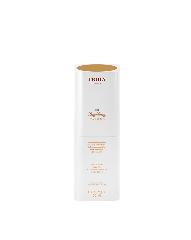 A face brightening serum with vitamin C &  tranexamic acid that evens skin tone and reduces the appearance of hyperpigmentation for a visibly radiant complexion from the very first use.