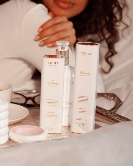 A face brightening serum with vitamin C &  tranexamic acid that evens skin tone and reduces the appearance of hyperpigmentation for a visibly radiant complexion from the very first use.