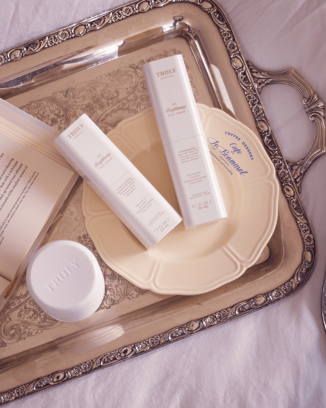 A face brightening serum with vitamin C &  tranexamic acid that evens skin tone and reduces the appearance of hyperpigmentation for a visibly radiant complexion from the very first use.