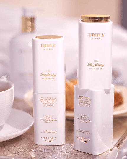 A face brightening serum with vitamin C &  tranexamic acid that evens skin tone and reduces the appearance of hyperpigmentation for a visibly radiant complexion from the very first use.