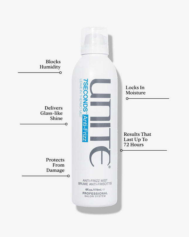 A powerful, yet lightweight leave-in thermo mist that forms a protective shield around each strand to block humidity, lock in moisture, and seal in shine for a perfectly smooth, long lasting, and frizz-free finish.