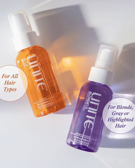 A multi-tasking argan oil formulated to nourish, repair, smooth frizz and flyaways, and protect blonde hair.