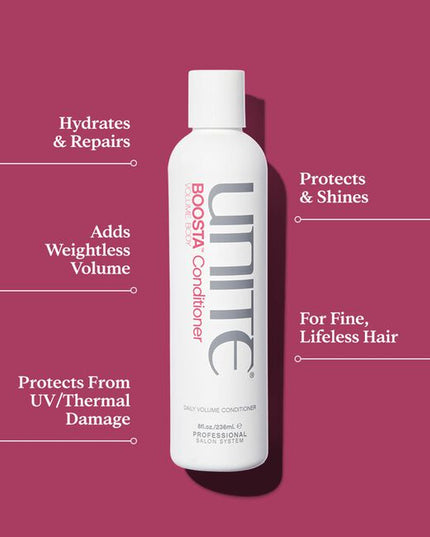 A volume-enhancing conditioner formulated to hydrate, protect and shine fine or lifeless hair without weighing it down.