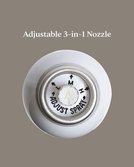 A 3-in-1, flake-free hairspray with an adjustable nozzle that delivers the exact hold for your style: soft, medium or strong.