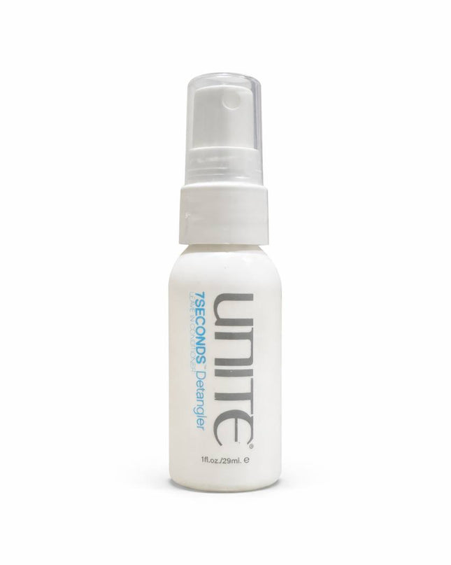 UNITE Hair's bestselling lightweight 7SECONDS Detangler instantly detangles, strengthens, smooths and protects. This protein-based leave-in conditioner leaves hair strong and healthy while targeting tangles and knots. The detangler also seals the cuticle and protects hair from UV/thermal damage.