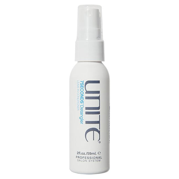 UNITE Hair's bestselling lightweight 7SECONDS Detangler instantly detangles, strengthens, smooths and protects. This protein-based leave-in conditioner leaves hair strong and healthy while targeting tangles and knots. The detangler also seals the cuticle and protects hair from UV/thermal damage.
