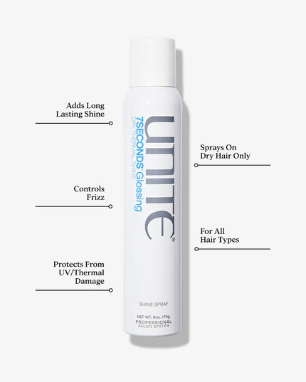 A long-lasting, anti-humectant finishing spray designed to control frizz, deliver shine and protect hair from UV/thermal damage.