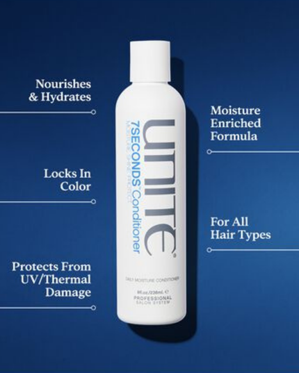 7SECONDS The Icons Kit Includes:
(1) 7SECONDS Shampoo, 10 fl. oz.
(1) 7SECONDS Conditioner, 8 fl. oz.
(1) 7SECONDS Detangler, 8 fl. oz.
