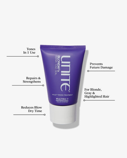A deeply reparative toning treatment designed to repair, strengthen and tone brassy blonde hair in just one use.