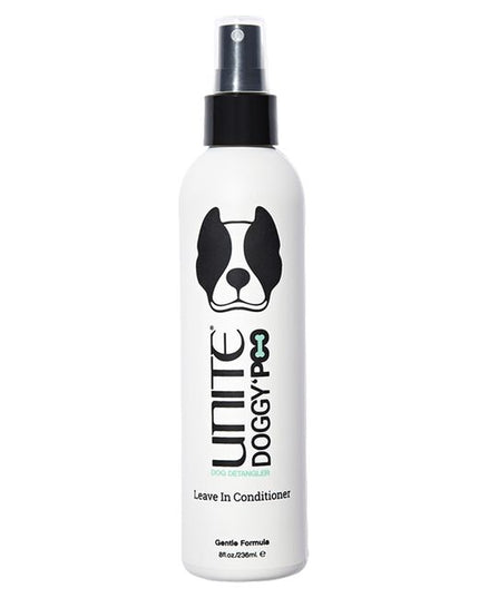 A doggy leave-in conditioner formulated to keep your pup's fur tangle-free and shiny while giving 100% back to two great pet charities.