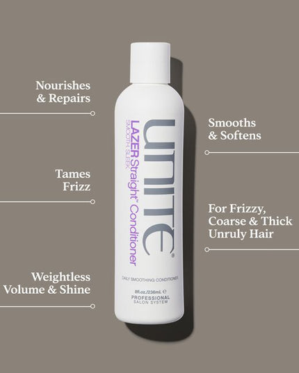 A frizz-defying smoothing conditioner that hydrates and repairs while softening and adding shine to thick, coarse, or unruly hair.