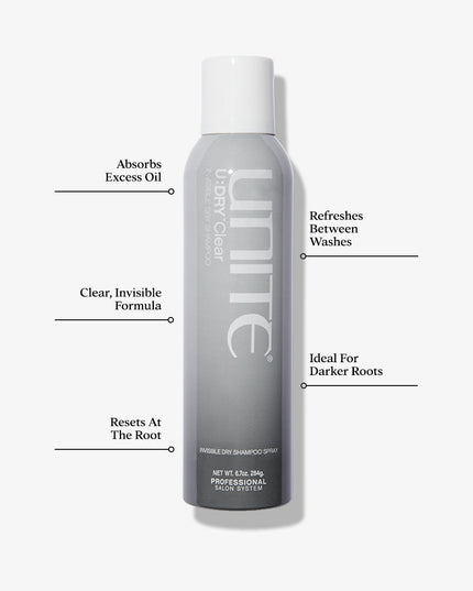 An invisible dry shampoo that absorbs oil and keeps hair fresh between washes. Ideal for those with darker roots.