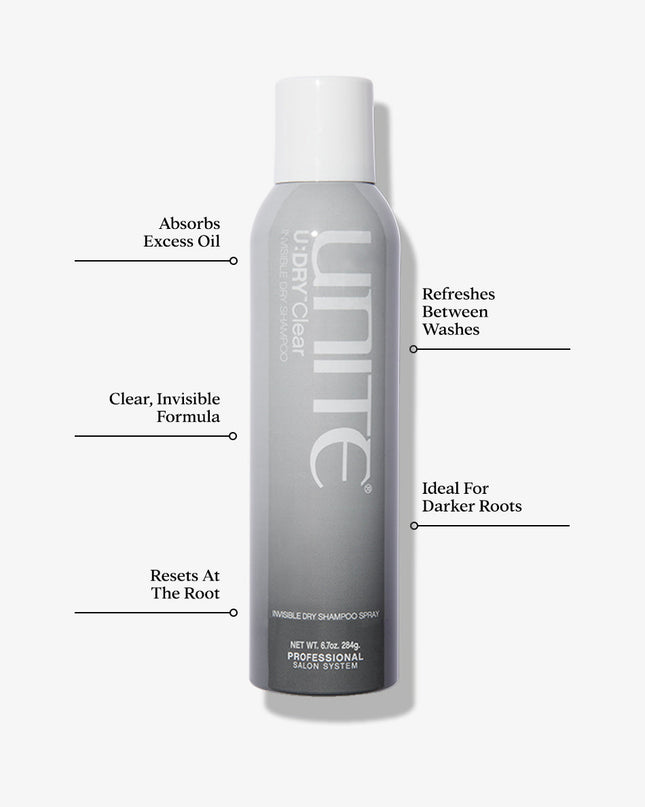 An invisible dry shampoo that absorbs oil and keeps hair fresh between washes. Ideal for those with darker roots.