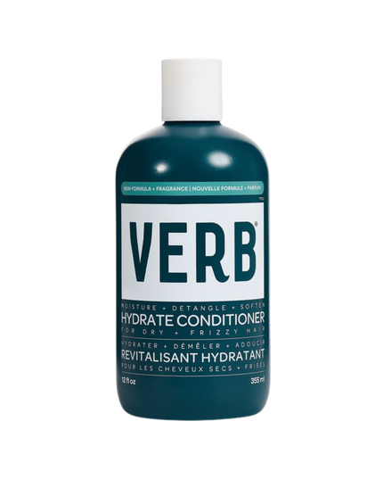 Verb® Hydrate Conditioner adds intense moisture to dry, frizzy hair. Powered by argan oil, babassu oil, a moisture-locking ceramide and a hydrating complex, this conditioner is formulated to leave hair soft, smooth and tangle-free.