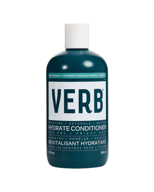Verb® Hydrate Conditioner adds intense moisture to dry, frizzy hair. Powered by argan oil, babassu oil, a moisture-locking ceramide and a hydrating complex, this conditioner is formulated to leave hair soft, smooth and tangle-free.