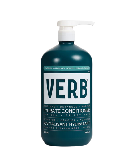Verb® Hydrate Conditioner adds intense moisture to dry, frizzy hair. Powered by argan oil, babassu oil, a moisture-locking ceramide and a hydrating complex, this conditioner is formulated to leave hair soft, smooth and tangle-free.