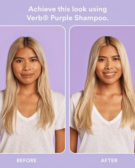 Purple shampoo cleanses and brightens to bring out your brightest blonde. Formulated with professional grade violet pigment and açai extract, this shampoo was designed to enhance cool tones and neutralize brassy hues in blonde, highlighted, gray and silver hair. Reduces brassiness by 24%.* 