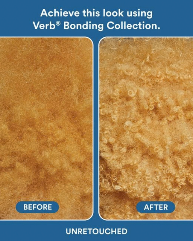 Award-winning Verb® Bonding Mask helps repair damage and seal split ends for smoother, shinier and visibly healthier hair. Powered by the brand's amino-bond complex, red and brown algae and mafura butter, this mask is clinically proven to help strengthen damaged hair after just one use.
