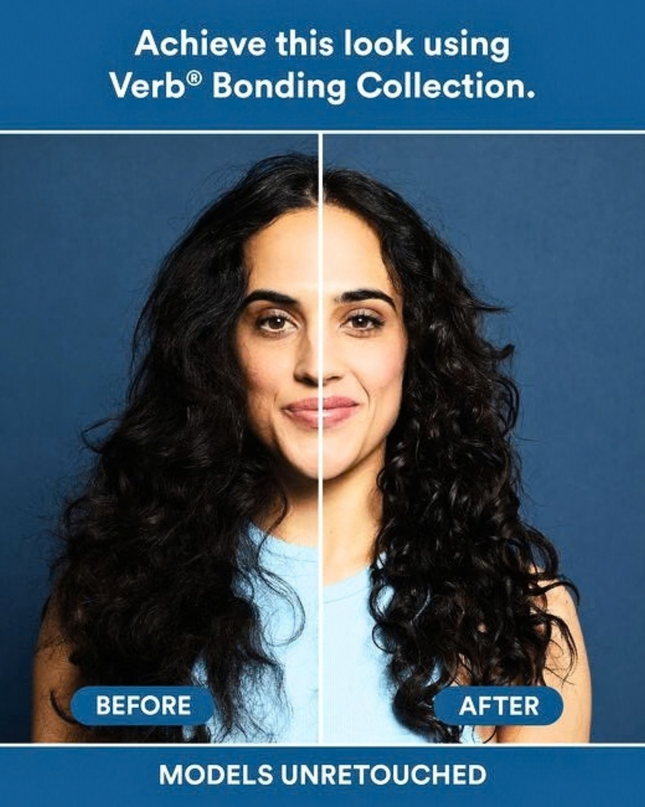 Verb® Bonding Shampoo helps repair damage and seal split ends for smoother, shinier and visibly healthier hair. Powered by the brand's amino-bond complex, red and brown algae and mafura butter, this shampoo is clinically proven to help strengthen damaged hair.