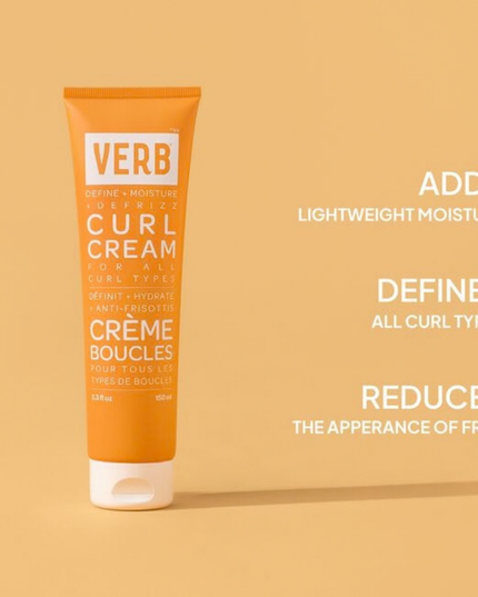 Verb® Curl Cream provides lightweight moisture, definition and frizz control for waves, curls and coils. Powered by the brand's proprietary SunflowerCurl™ Complex, cold-pressed golden jojoba oil and castor oil, this formula adds hydration for touchably soft hair.