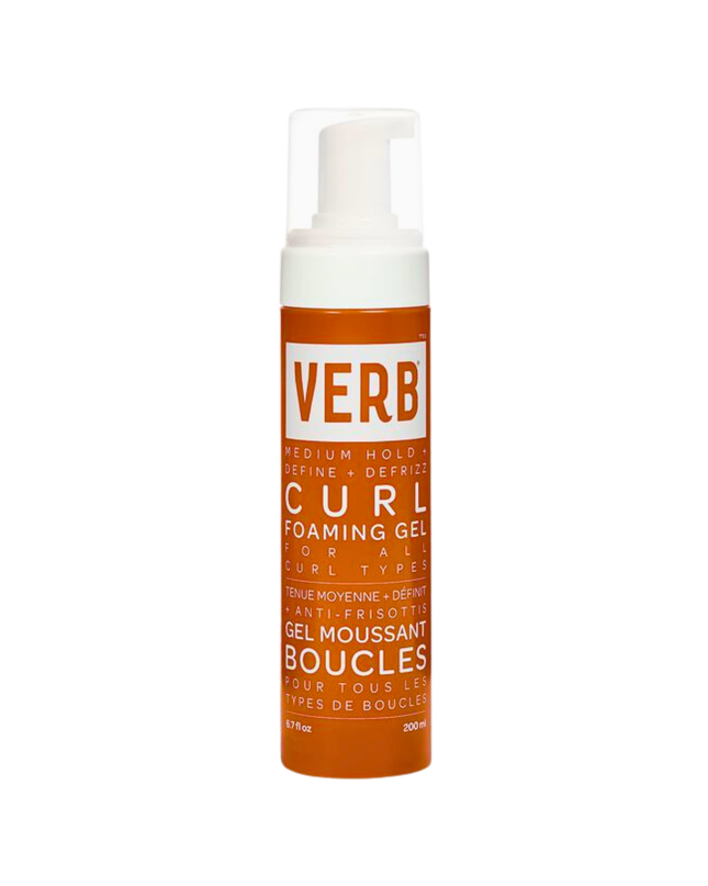 Verb® Curl Foaming Gel adds frizz control, lightweight hold and definition without stiffness. Powered by the brand's proprietary SunflowerCurl™ Complex, cold-pressed golden jojoba oil and castor oil, this foaming gel deeply nourishes and locks in moisture.