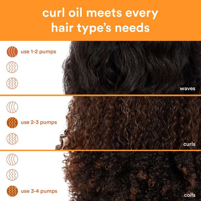 A multi-use, silicone-free oil that helps enhance curl definition, adds shine and controls frizz. Powered by a blend of sweet almond, argan and castor oils and our proprietary SunflowerCurl™ Complex, this oil leaves curls soft, bouncy and shiny.