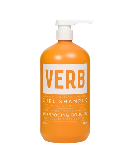 Verb® Curl Shampoo gently cleanses waves, curls and coils. Powered by the brand's proprietary SunflowerCurl™ Complex, cold-pressed golden jojoba oil and castor oil, this nourishing shampoo enhances manageability and definition.
