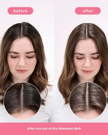 Verb® Dry Shampoo Dark refreshes hair, extends style and boosts body. Powered by pomegranate extract, bilberry extract and rice starch to absorb oil and odors while cleansing hair. This formula is earth-toned to disappear in brown, red and darker hair colors. No benzene detected.*