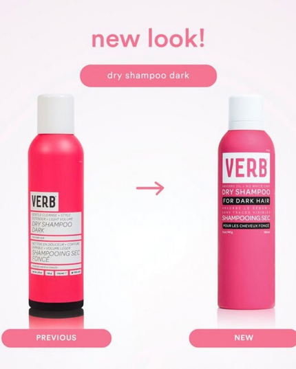 Verb® Dry Shampoo Dark refreshes hair, extends style and boosts body. Powered by pomegranate extract, bilberry extract and rice starch to absorb oil and odors while cleansing hair. This formula is earth-toned to disappear in brown, red and darker hair colors. No benzene detected.*