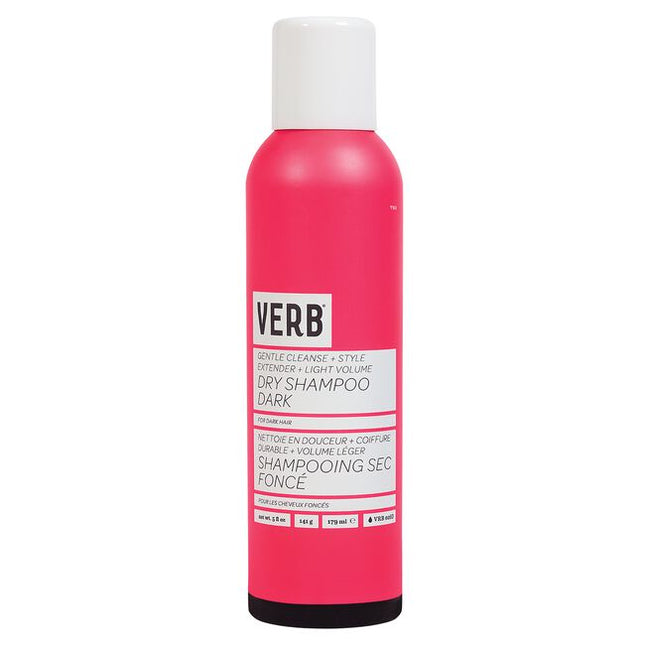 Verb® Dry Shampoo Dark refreshes hair, extends style and boosts body. Powered by pomegranate extract, bilberry extract and rice starch to absorb oil and odors while cleansing hair. This formula is earth-toned to disappear in brown, red and darker hair colors. No benzene detected.*