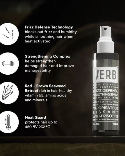 A smoothing spray that provides an anti-frizz shield, protects hair from heat and leaves hair smoother and sleeker with a shiny finish for the ultimate blowout.