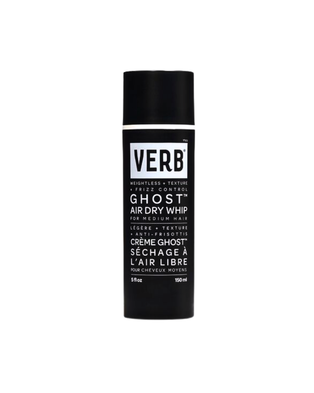 Just wash and go! Ghost™ Air Dry Whip is a lightweight, air-dry styling cream that defines, smooths and adds texture to hair without any crunchiness. Powered by moringa oil, mushroom extract and a blend of vegan proteins, this whip reduces frizz and delivers shine. 